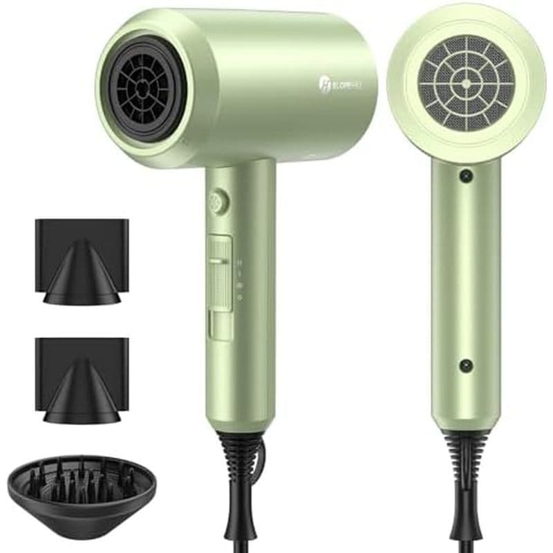 Secador De Cabelo Iônico Profissional Slopehill , Poderoso De Baixo Ruído De Secagem Rápida De 1800 W Com 2 Bicos Concen