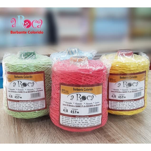 Barbante A Roca 4/8 – Fio Ideal para Crochê, Tapetes e Artesanato