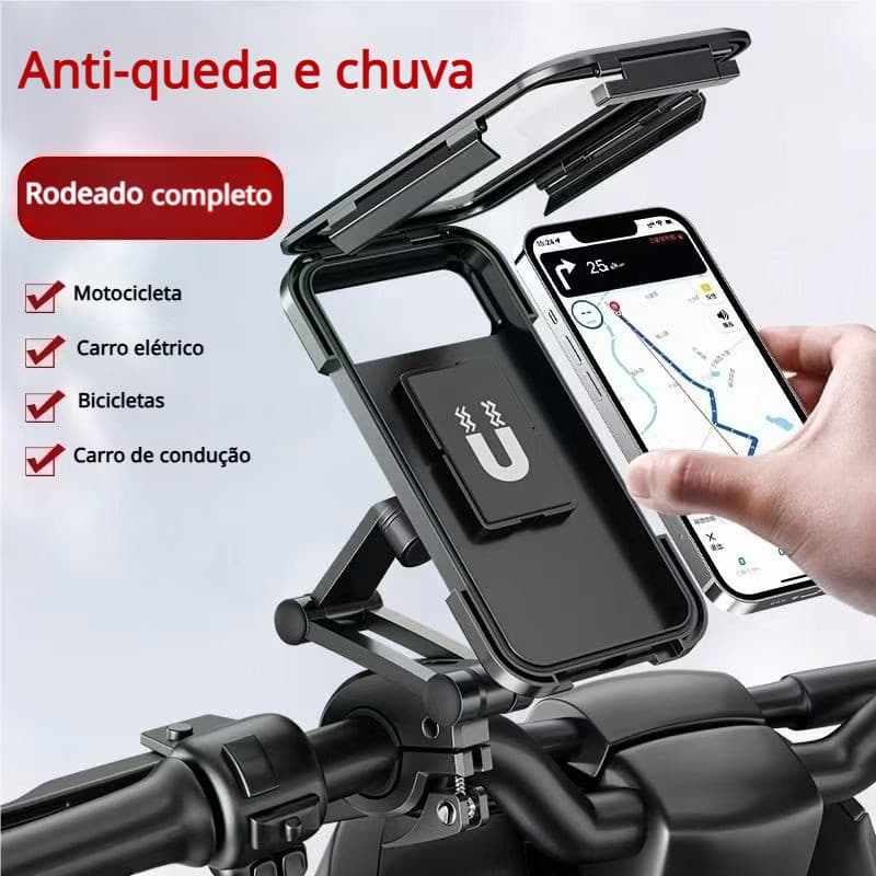 Suporte Porta-Celular para Moto Bicicleta 6.7 Polegadas - Articulável 360° e Á Prova D'água IPX6