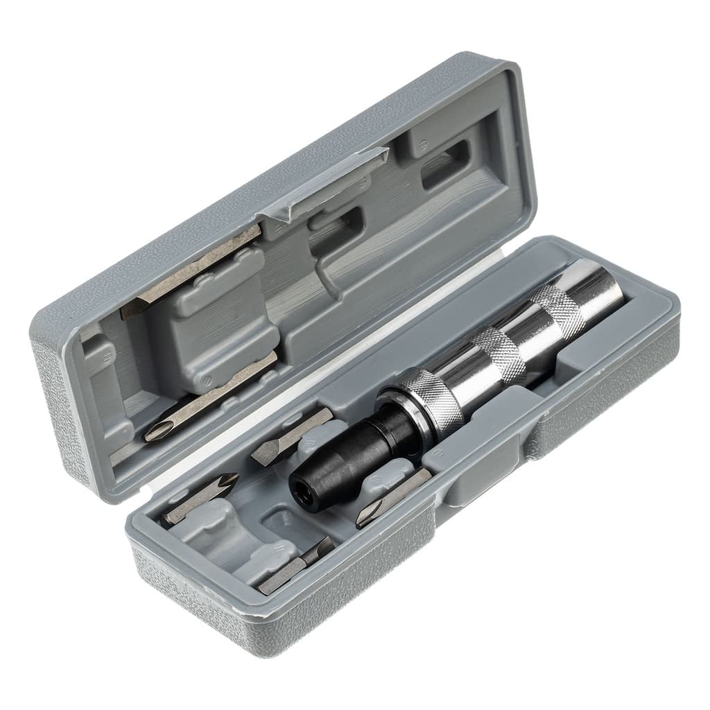 CHAVE DE IMPACTO ENCAIXE 1/2POL., COM BITS, CAIXA PLASTICA, 6 PCS // MTX