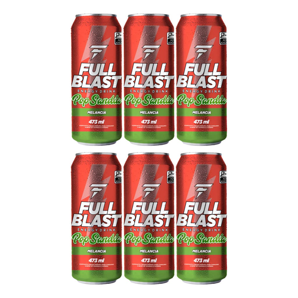 Energético Full Blast - Sabor Melancia 473ml 6 Unid.