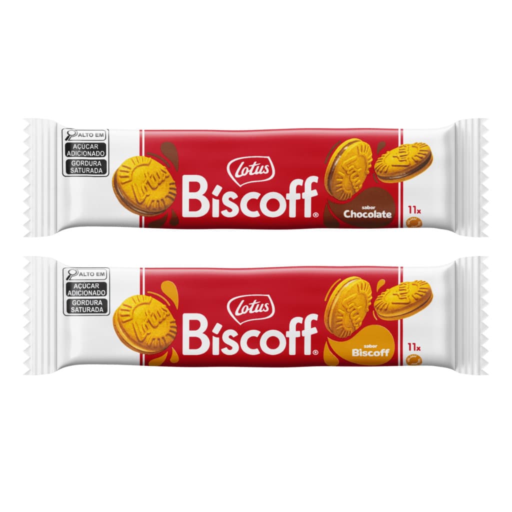 Biscoito Lotus Recheado Biscoff Sandwich 110g - Creme Original / Chocolate - Importado da Belgica