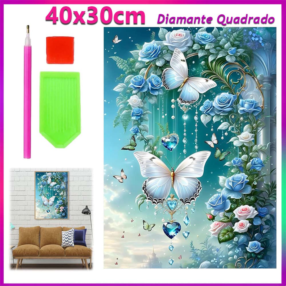 40x30cm Rosa ao Luar pintura de diamante pintura de diamante 5D decoração de parede doméstica de arte Diamante quadrado