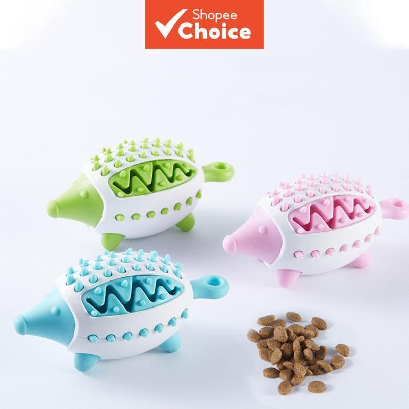 Brinquedo de cachorro para roer, ouriço interativo, alimentador de quebra-cabeça, brinquedo para cães, bola dispensadora