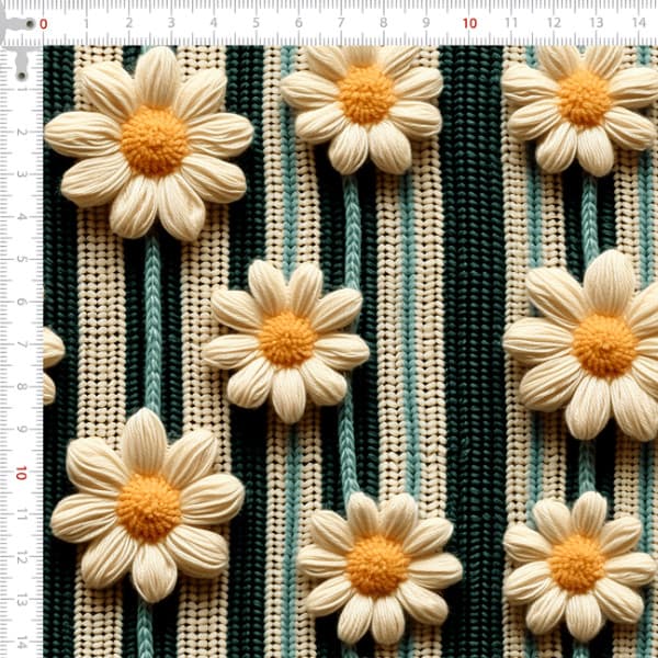 Tecido Tricoline Digital 3D Primavera Listrada Costura Pano DIY Patchwork Artesanato Quilt Ateliê