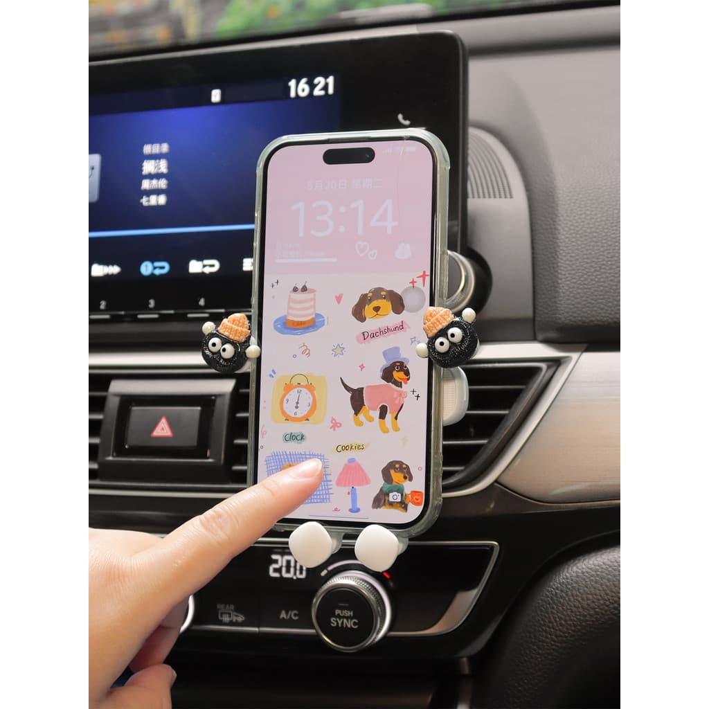 Suporte do telefone do carro dos desenhos animados senhoras 2025 navegação dedicada bonito saída de ar suporte do telefo