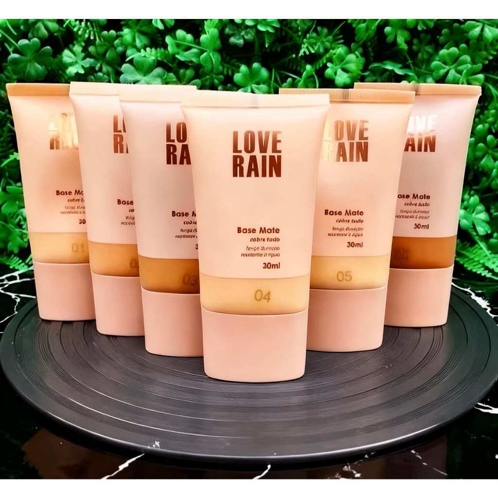 Base Líquida Matte Resistente à Água Cobertura Total Collour Loveer Alta Cobertura