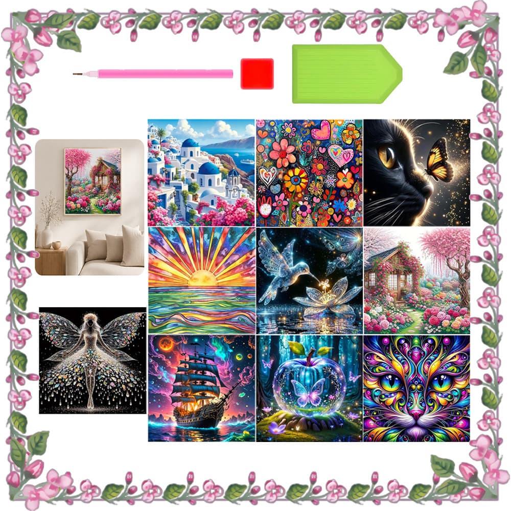 30 x 30 cm, Pintura com diamantes quadrados 5D, Conjunto de arte com diamantes, artesanato, Arte com diamantes 5D DIY