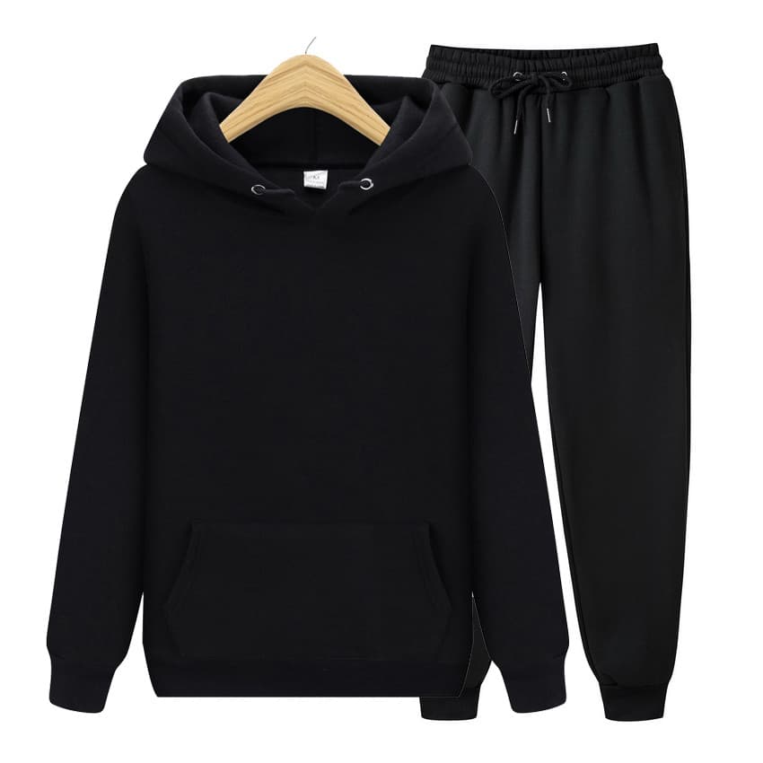 Conjunto Blusa Moletom + Calça Feminina Liso Várias Cores Em Algodão Unissex