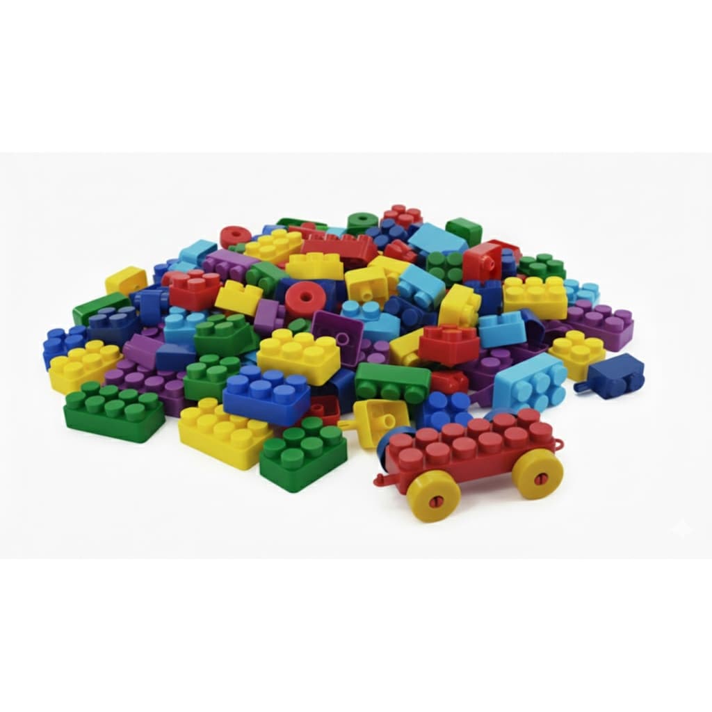 Blocos de Montar Magic Block 104 Peças Educativo Infantil Lego Peças Grandes    