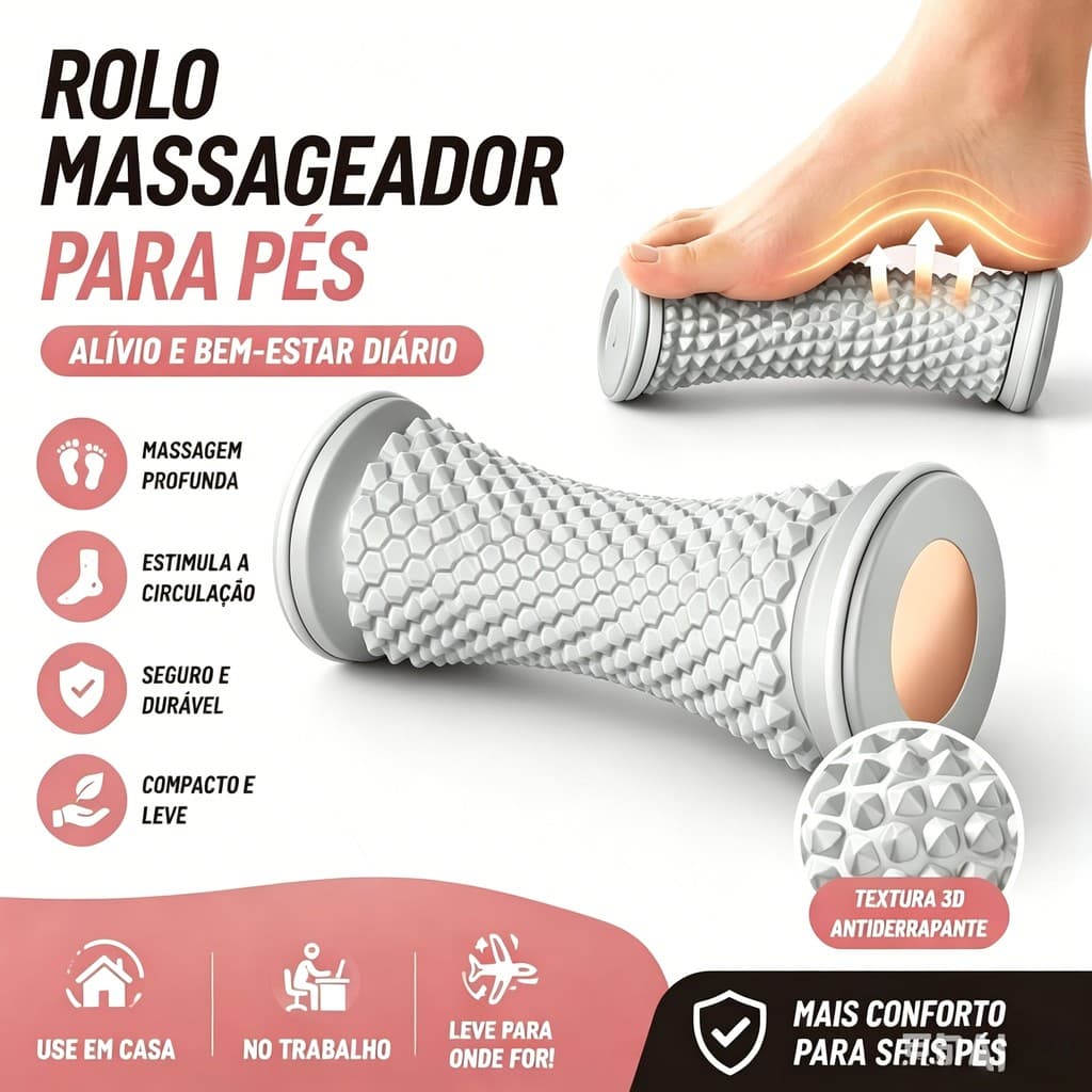 Massageador de Pés Rolo e Bola de Fáscia Plantar, Massagem Manual para Relaxamento Muscular - Massageador Corporal