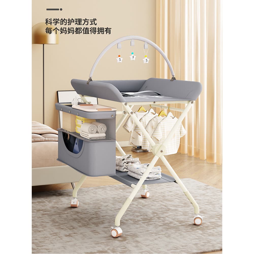 Mesa de fraldas de coelho mesa de enfermagem do bebê multifuncional dobrável massagem banho bebê recém-nascido mudando r