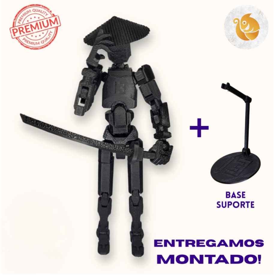 Boneco Articulado Decorativo Dummy 13 NINJA - VARIAS POSIÇÕES! + Base Suporte