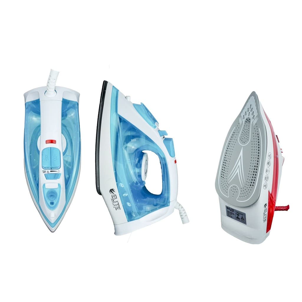 Ferro a Vapor e Seco Elite Imports RJ40370 – Vermelho e Azul 220V