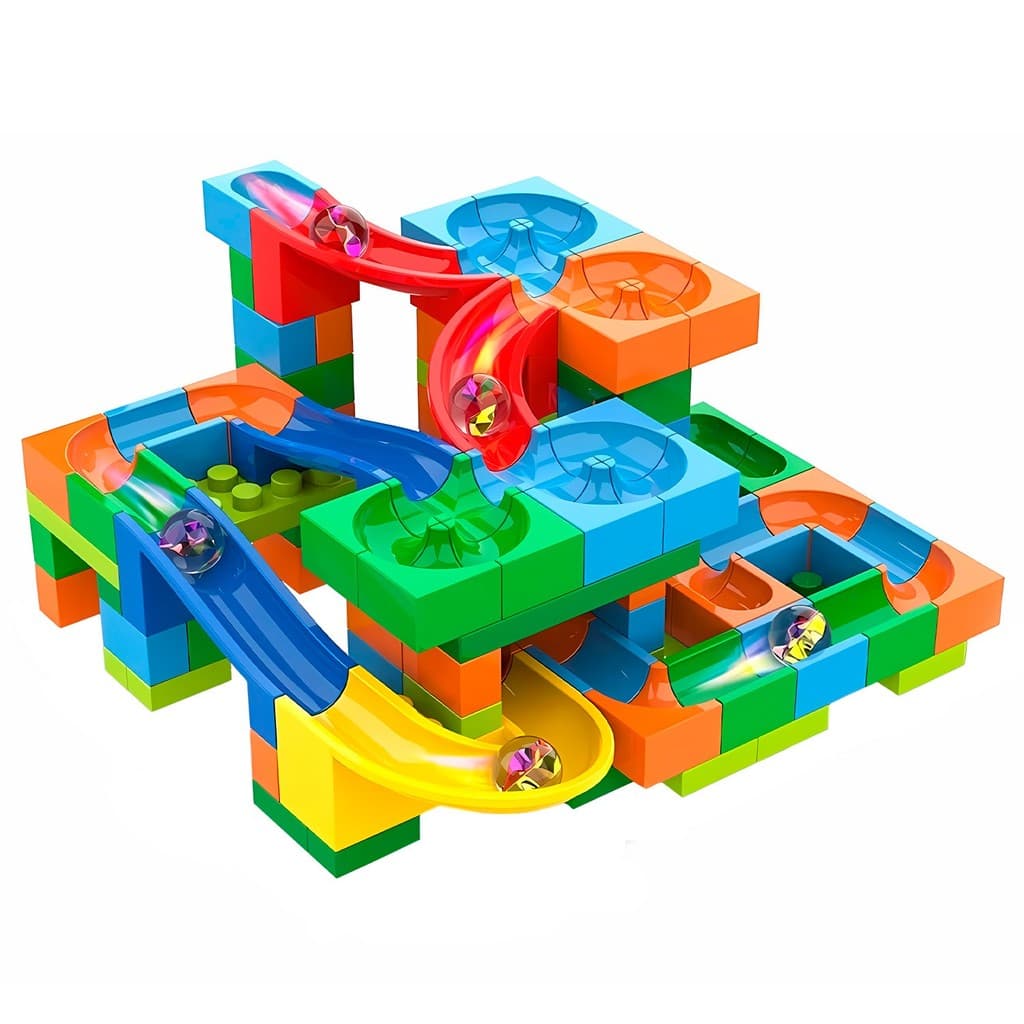 Pista Corrida De Bolinhas De Gude Brinquedo Blocos De Montar Colorido Brinquedo Educativo Art Brink