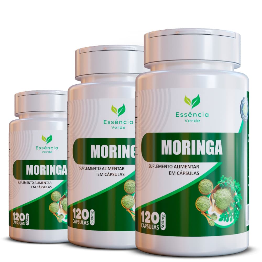 M Oleifera 500Mg 120 Cápsulas - Suplemento Natural Rico Em Vitaminas A, C, E, Cálcio & Ferro