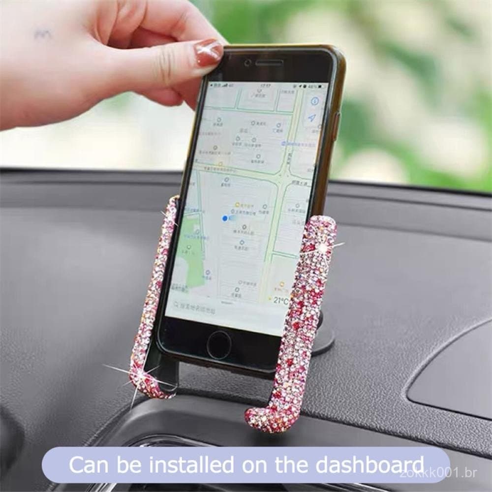 TKEY Universal Suporte Do Telefone Carro Com Bing Cristal Strass Clipe De Montagem De Ventilação De Ar Celular G3N7