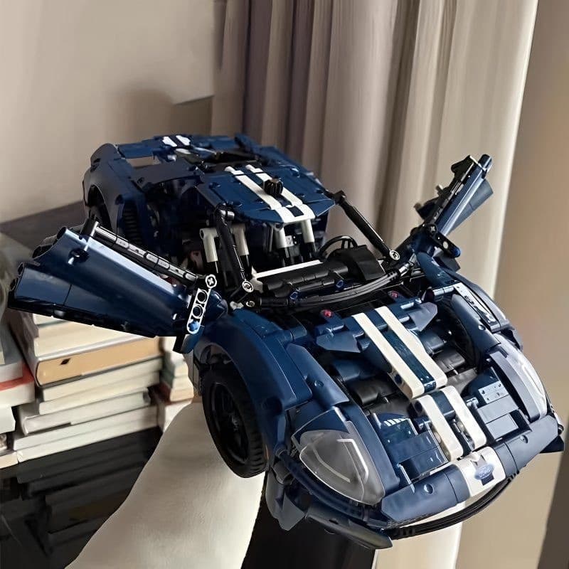 1465 peças de blocos de montar Lego, modelo de carro esportivo de corrida da série Ford GT