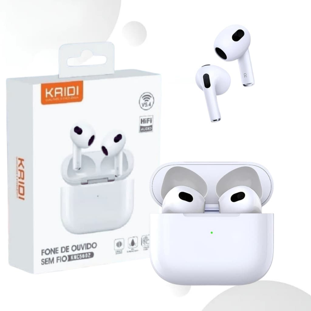 Fone de Ouvido Sem Fio Kaidi KNC5602 Bluetooth V5 4 TWS Original