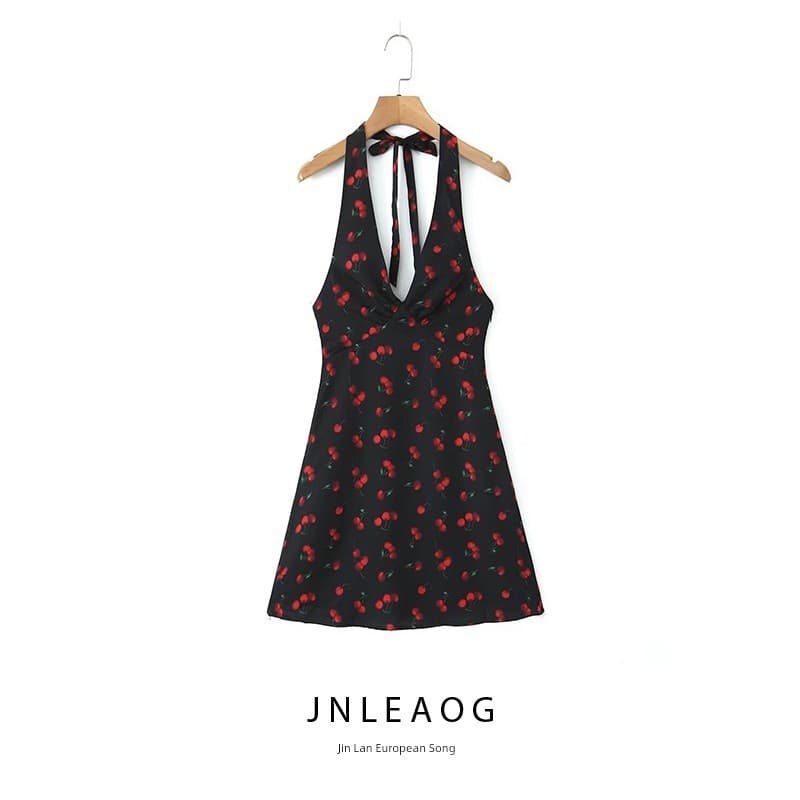 Vestido Curto Verão Vestido Mini Feminino Vestido curto verão JNLEAOG outono novo estilo roupas femininas europeu americ