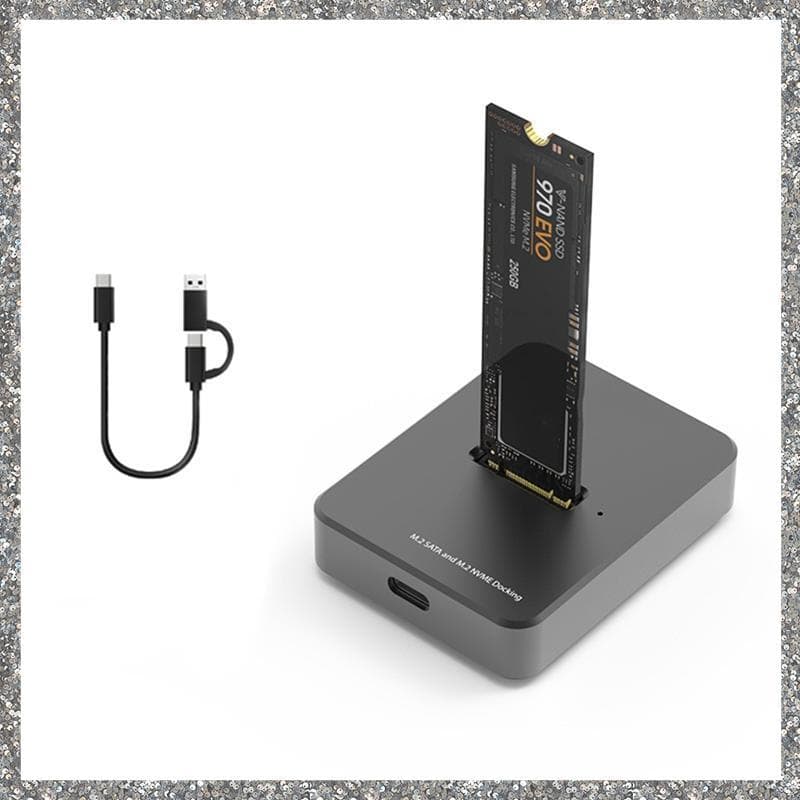 M . 2 Nvme/Sata Docking Station USB3.1 Gen2 10Gbps SSD Drive Leitor Externo Suporta 2280 2260 2242 2230