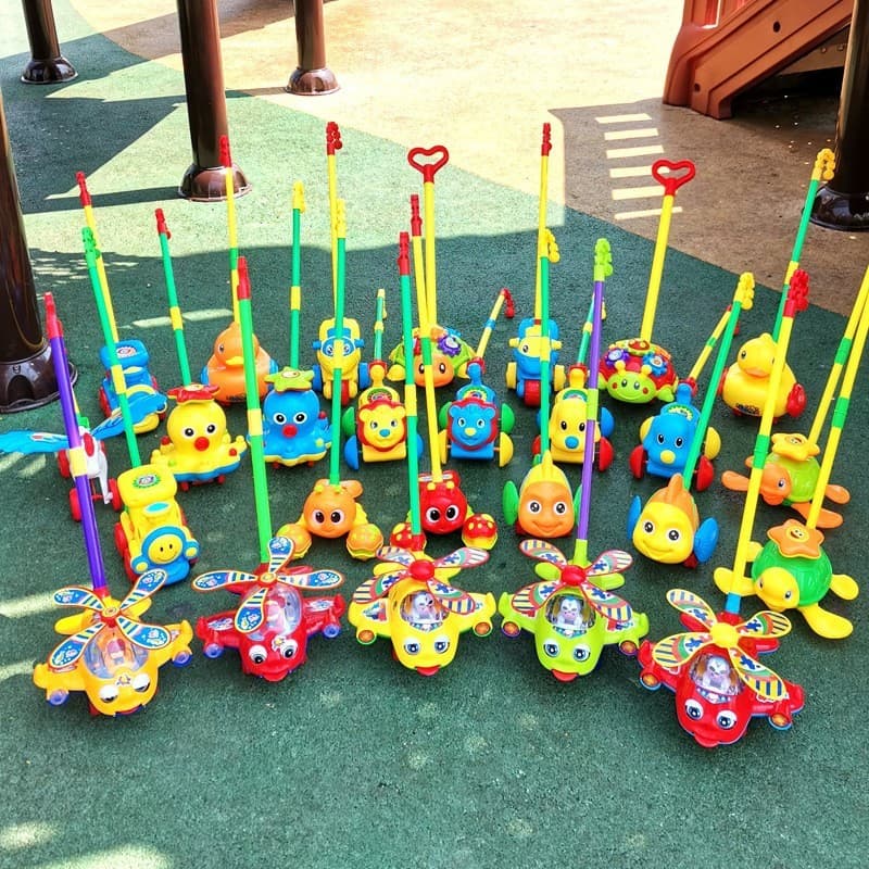 Carrinho de bebê carrinho de bebê carrinho de criança brinquedo crianças criança 1-2 anos de idade única haste sino brin