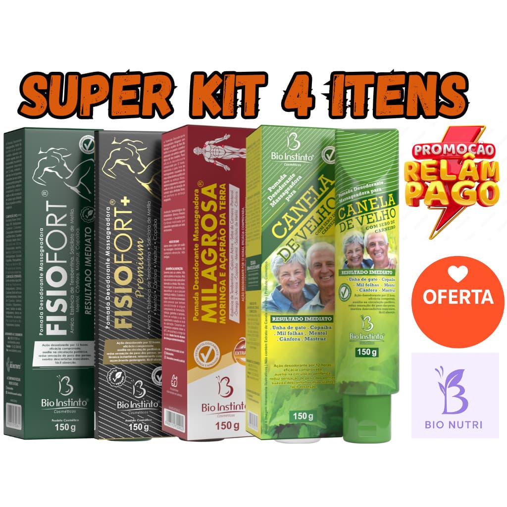SUPER KIT completo para dor muscular e inflamação articular