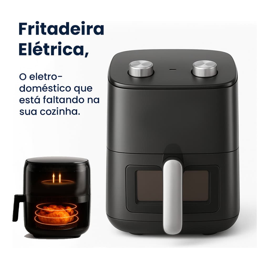 Airfryer Ultrafry Fritadeira Sem Óleo 3.7L Cesto Removível e Cozimento Rápido