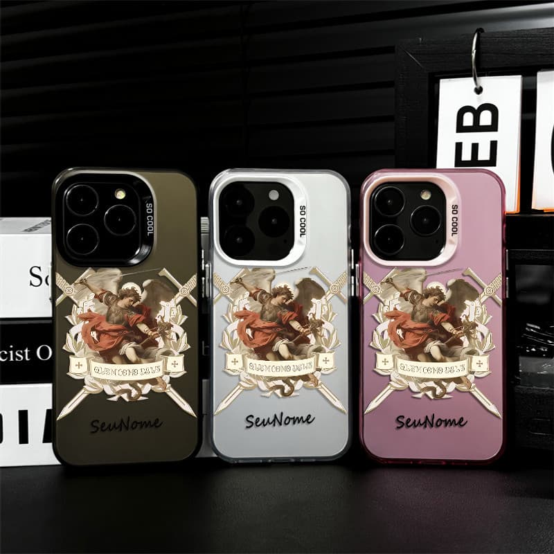 Capinha de celular personalizada Anjo São Miguel para Samsung Galaxy A15 A14 A03 A35 A12 A32 A54 Core 4G 5G Capinha