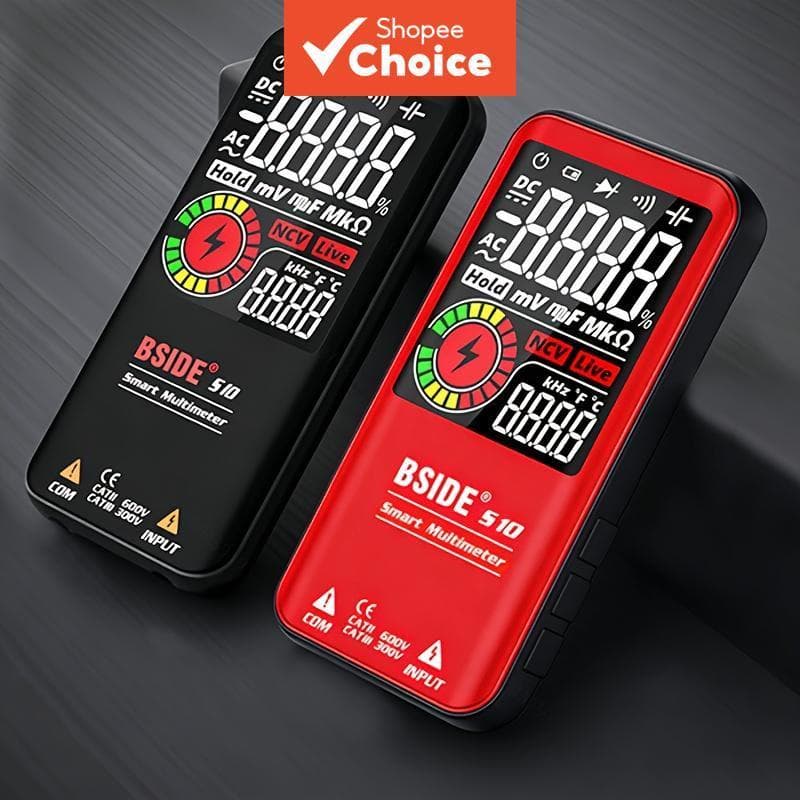 Um Conjunto De Multímetro Digital Inteligente BSIDE S10 , Testador De Tensão 620V AC/DC Com Tela Colorida , NCV E Faixa 