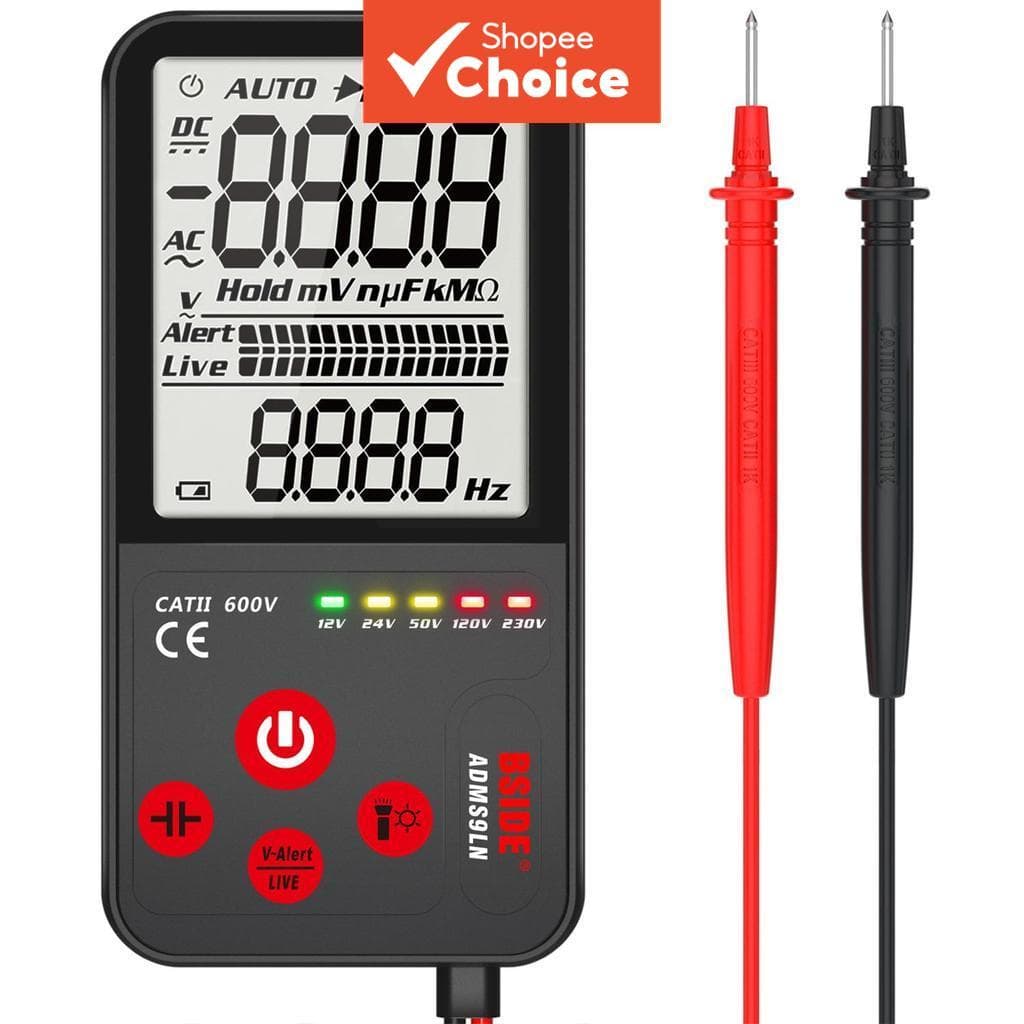 Bsside 3.5-Polegada LCD Testador De Tensão Inteligente Multímetro Digital Portátil Mede Ohm Capacitância De Frequência N