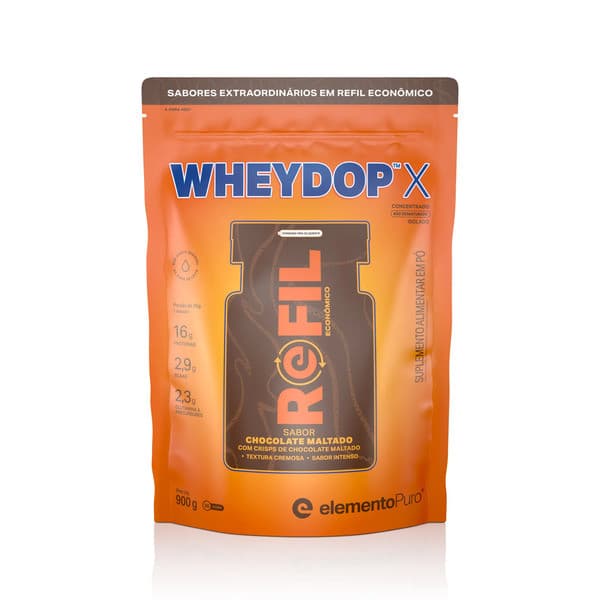 REFIL Whey Protein Wheydop X Chocolate Maltado 900g