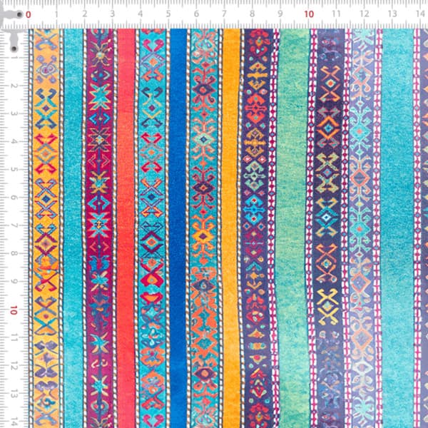 Tecido Sarja Impermeável Estampada Listrado Étnico Patchwork Artesanato Pano Bolsa Almofada Quilting