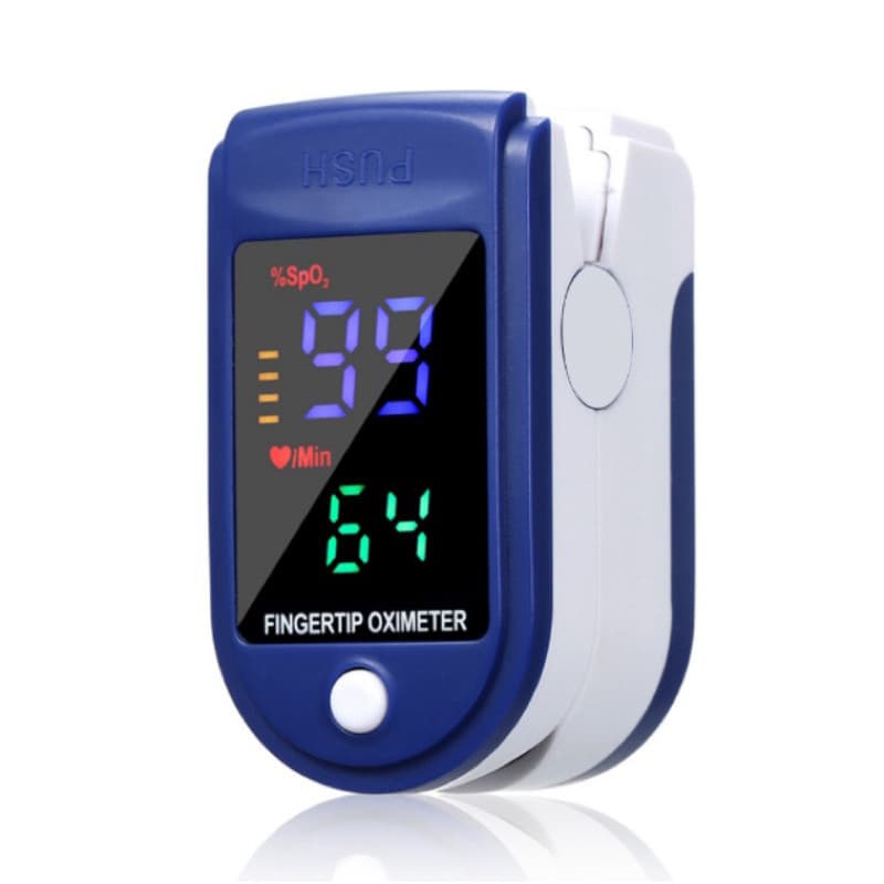 Oxímetro Digital de Dedo Portátil - Medidor de Oxigenação - Branco/Azul - Multi Saúde - Envio Rápido!!