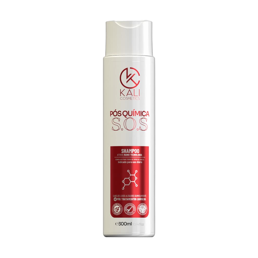 Shampoo Hidratante SOS 300ml Pós Química Kali Cosmetics Uso Diário