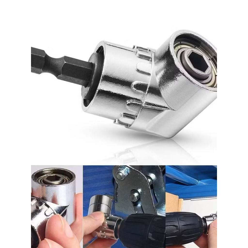 Adaptador Angular Para Parafusadeira, Furadeira, Chave Soquete, 105° Magnético 1/4 Aço Inox Extensão Chave Angular