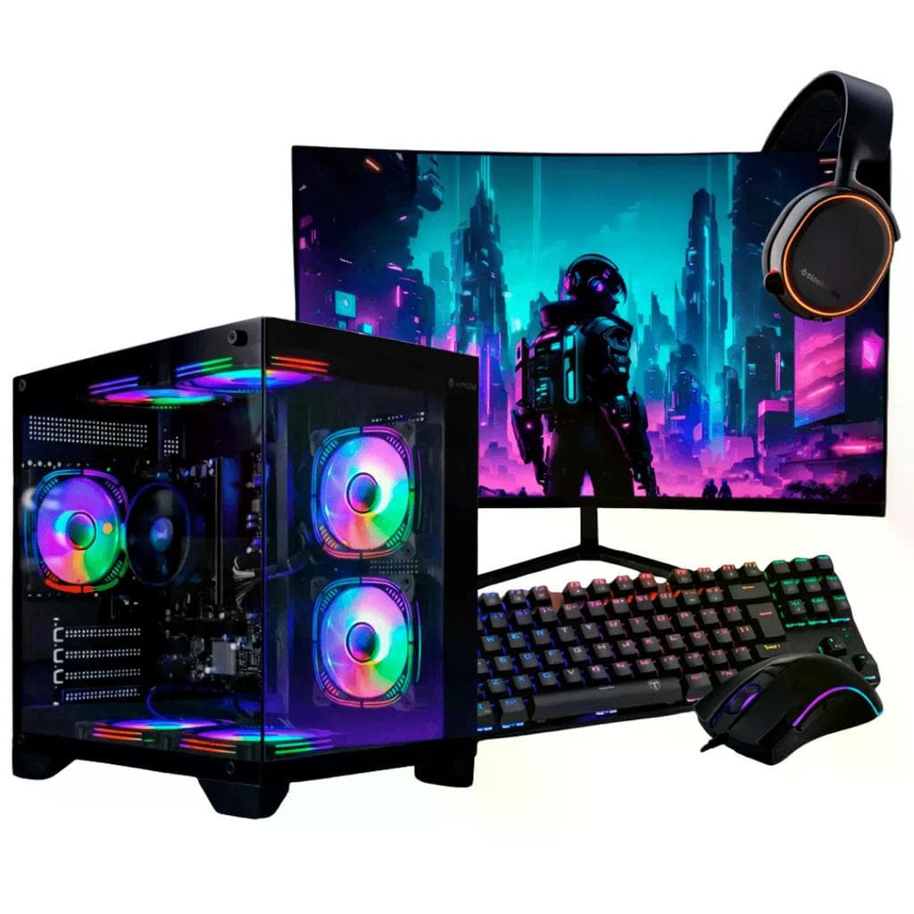 PC Gamer Completo Ryzen 5 5600GT, 16GB DDR4, SSD 480GB, 500W 80 Plus, PCGT12-E