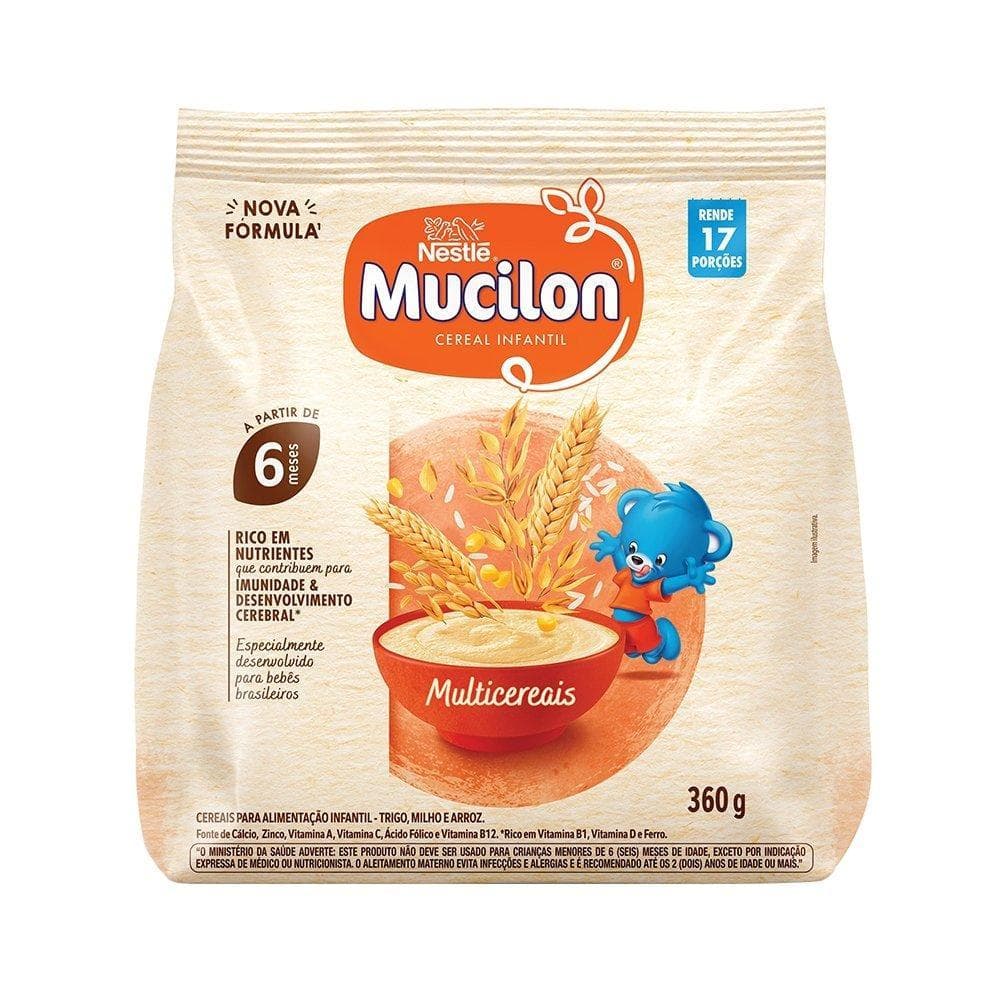 9 unidades Cereal Infantil Mucilon de Cereais 360g