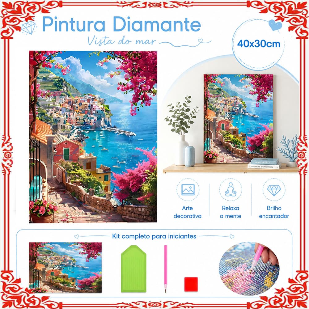 Conjunto de pintura diamante 5D 30x40cm