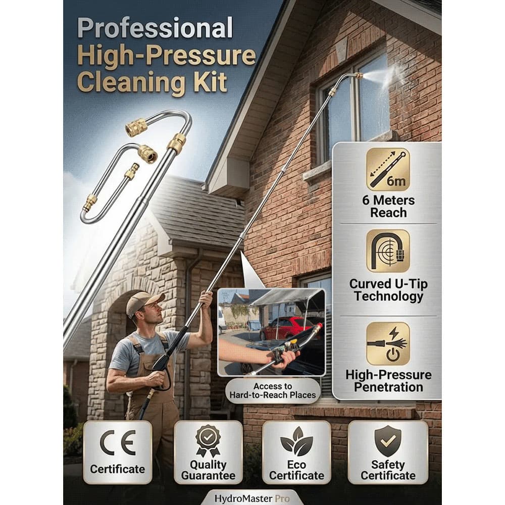 【Alta Pressão】HFH-High Pressure Stainless Steel Cleaning Kit/Kit De Limpeza/Casa/Carro/Ferramenta De Limpeza