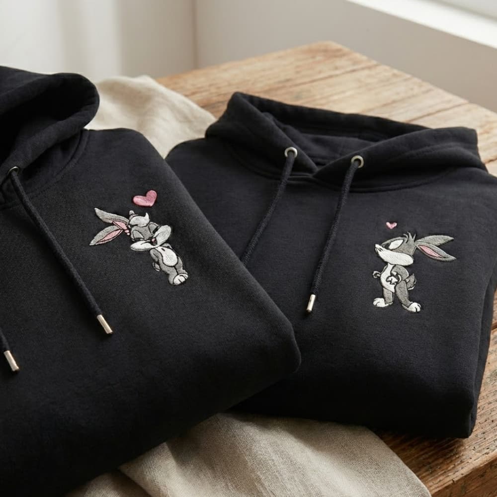 Conjunto Casal Moletom Canguru Unissex Personagens Desenho