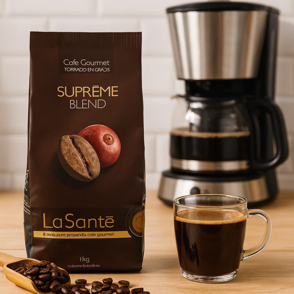 Café Gourmet Torrado Em Grãos La Sante 1Kg Pouch Envio Imediato