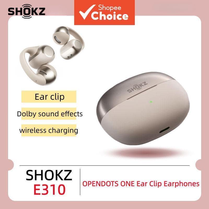 Fones de ouvido Shokz E310 – Fones de ouvido Bluetooth abertos, fones de ouvido leves de 6,5g, à prova d’água IP54,