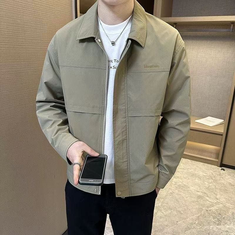 Jaqueta masculina 2026 novo estilo primavera outono na moda ferramentas lapela jaqueta Casual jaqueta masculina jaqueta 
