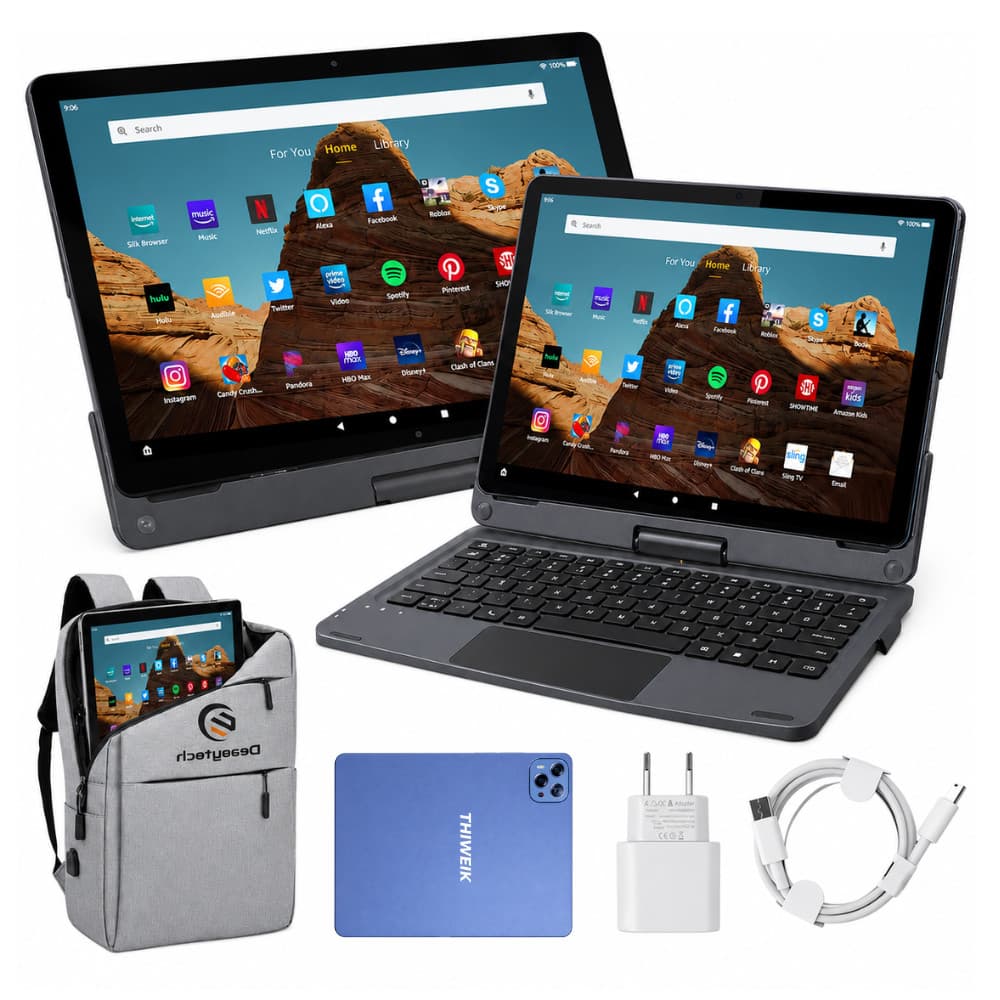 Tablet W11 256gb Memória Android 14 Dual SIM 4G Capa Giratória 12gb Ram Wi-fi 5G + Mochila