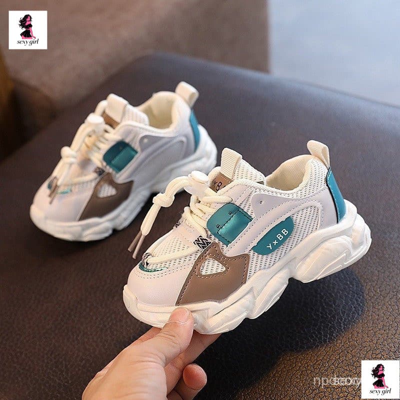 Tênis esportivos infantis, tênis casuais de malha para meninos, tênis leves e macios de cano alto para meninas JAZP HLRG