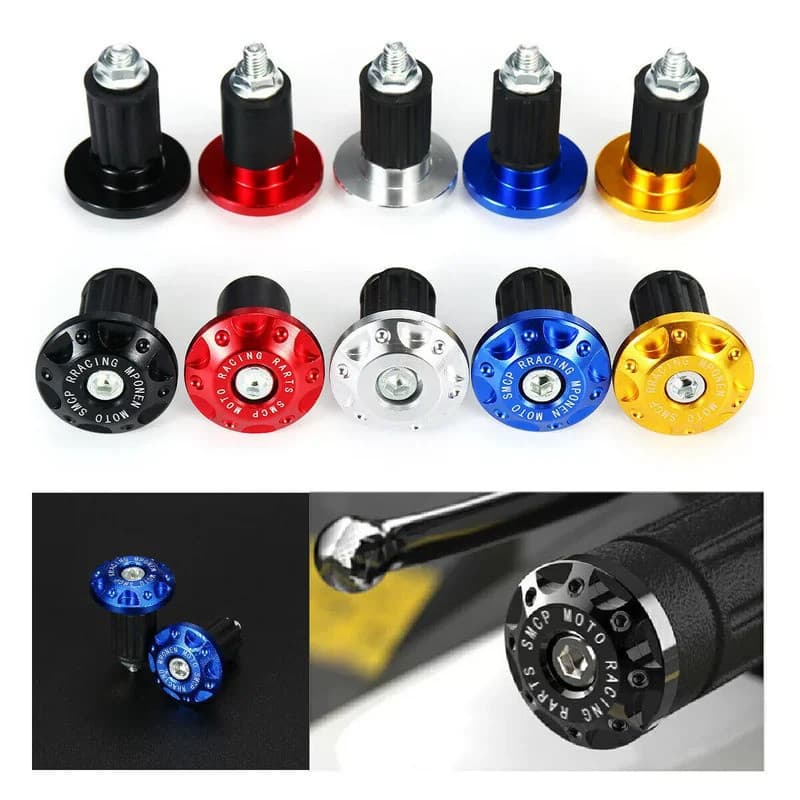 Guidão De Motocicleta Termina Apertos Moto CNC Metal Guiador Contrapeso Plug Slider Motor Bicicleta Acessórios Da Sujeir