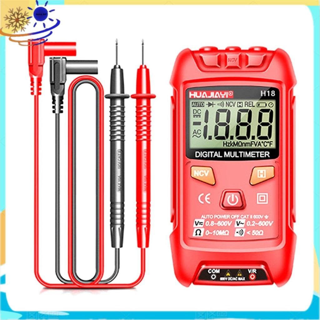[Le's Shop] H18 Mini Multímetro Digital Medidor De Tensão 1999 Contagens Multimetro Ohm NCV Ferramentas De Eletricidade