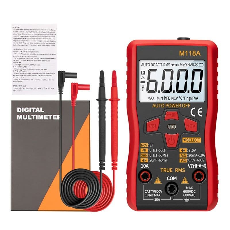 Multímetro Digital Profissional Automático ANENG M118A NFe