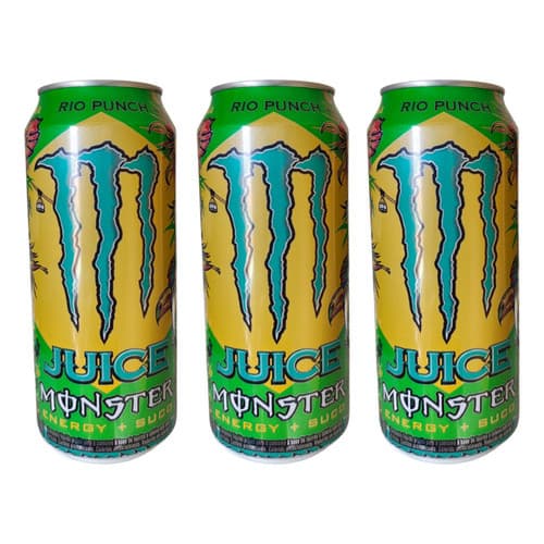Energético Monster Juice Rio Lata 473ml Novidade - Kit 3un